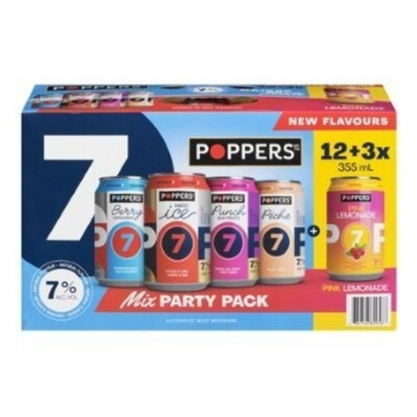 Poppers 12+3 Mix Pack (Malt)
