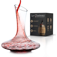 Le Chateau Wine Decanter - Hand Blown Crystal Wine Carafe (750ml)