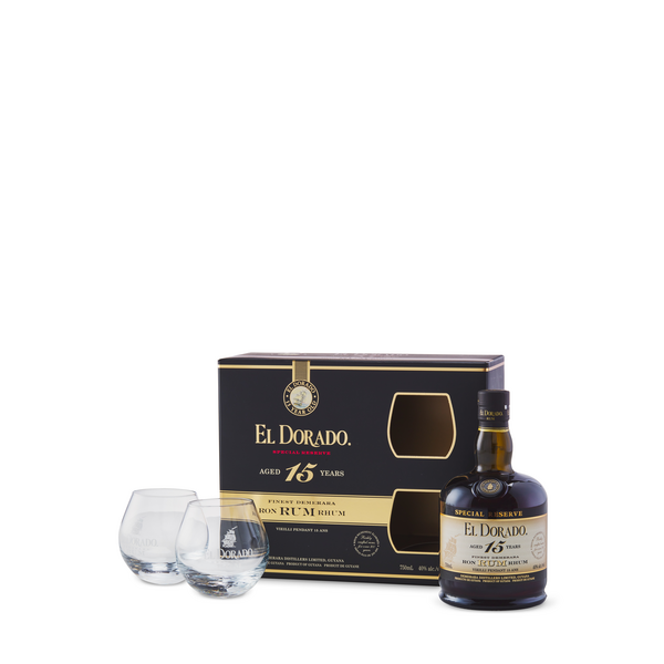 El Dorado 15 YO Gift Pack with 2 Glasses