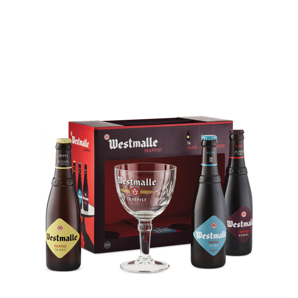 Westmalle Gift Pack - 3 + Glass