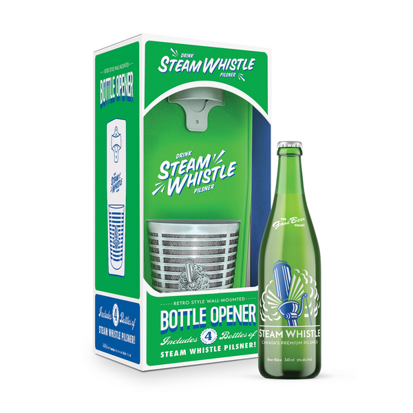 Steam Whistle Retro Wall-Mounted Opener Gift Pack