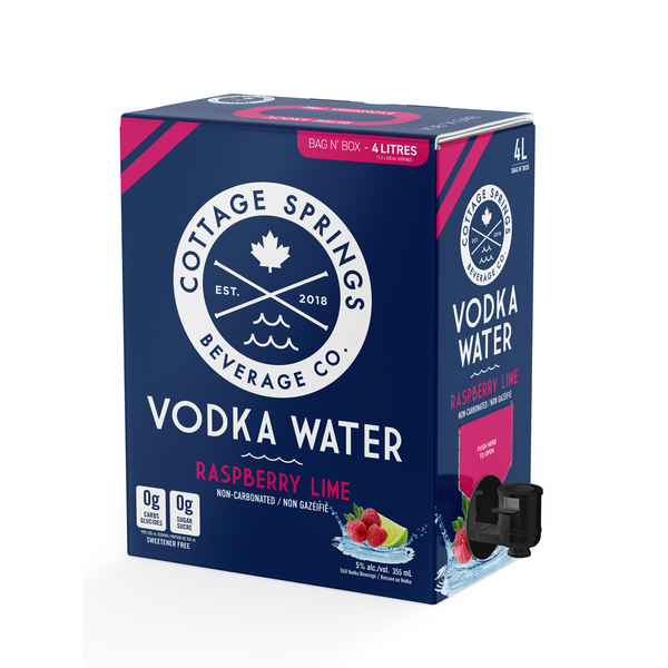 Cottage Springs Raspberry Lime Vodka Water Box