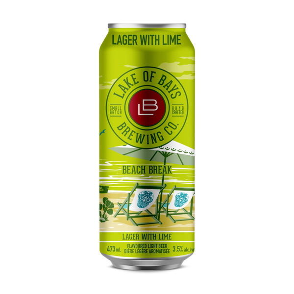 Lake of Bays Beach Break Lager with Lime