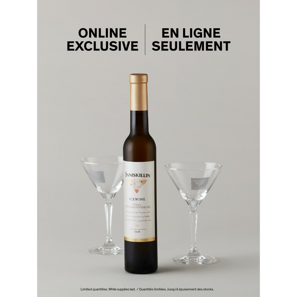 Inniskillin Vidal Ice Wine + two martini glasses
