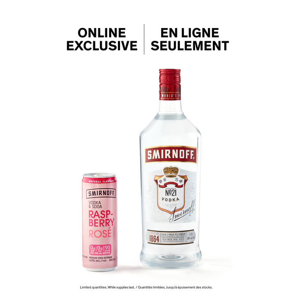Smirnoff Vodka + Raspberry Rosé Hard Seltzer