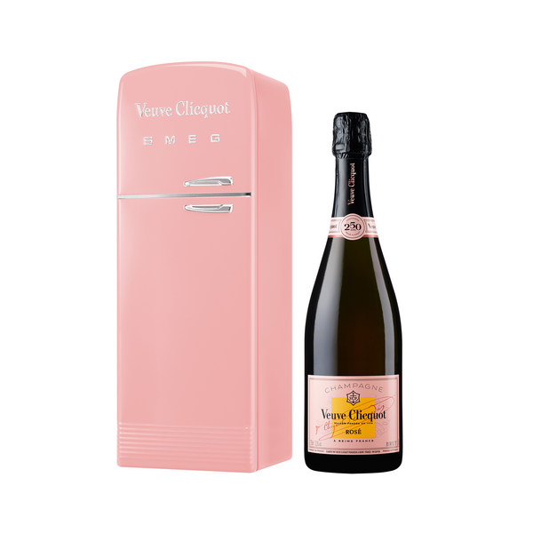 Veuve Clicquot Brut Rose Champagne Smeg Fridge Gift Box