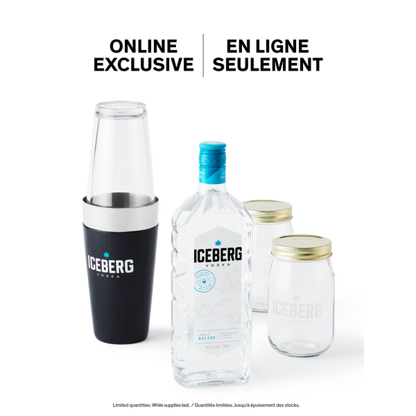 Iceberg Vodka + FREE Boston shaker & Mason jars